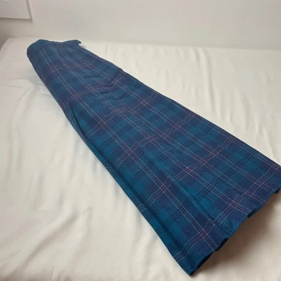 Pendleton Teal and Navy Plaid A-Line Skirt - Picture 6 of 6